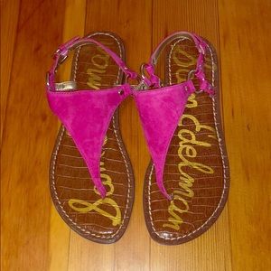 Sam Edelman pink suede sandals